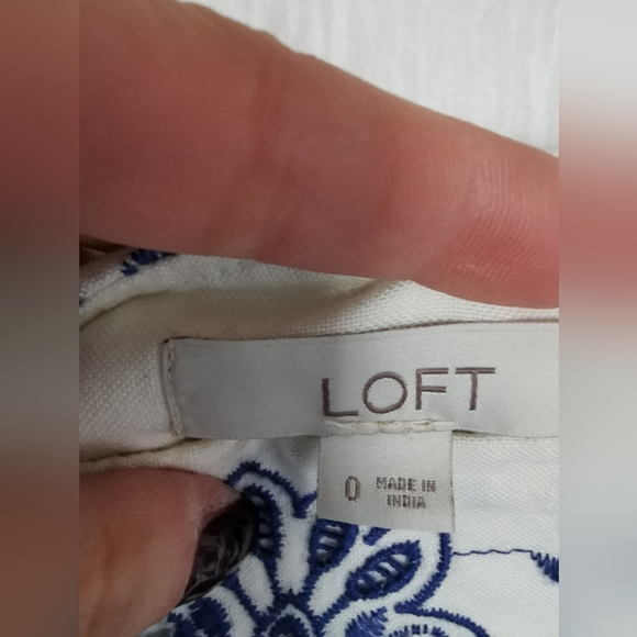 Loft eyelet 100%cotton skirt size 0 - Picture 6 of 10